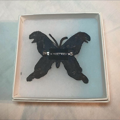 N.Hoolywood black butterfly pin