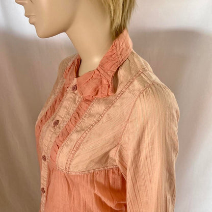 Algonquins peach Pink cotton blouse