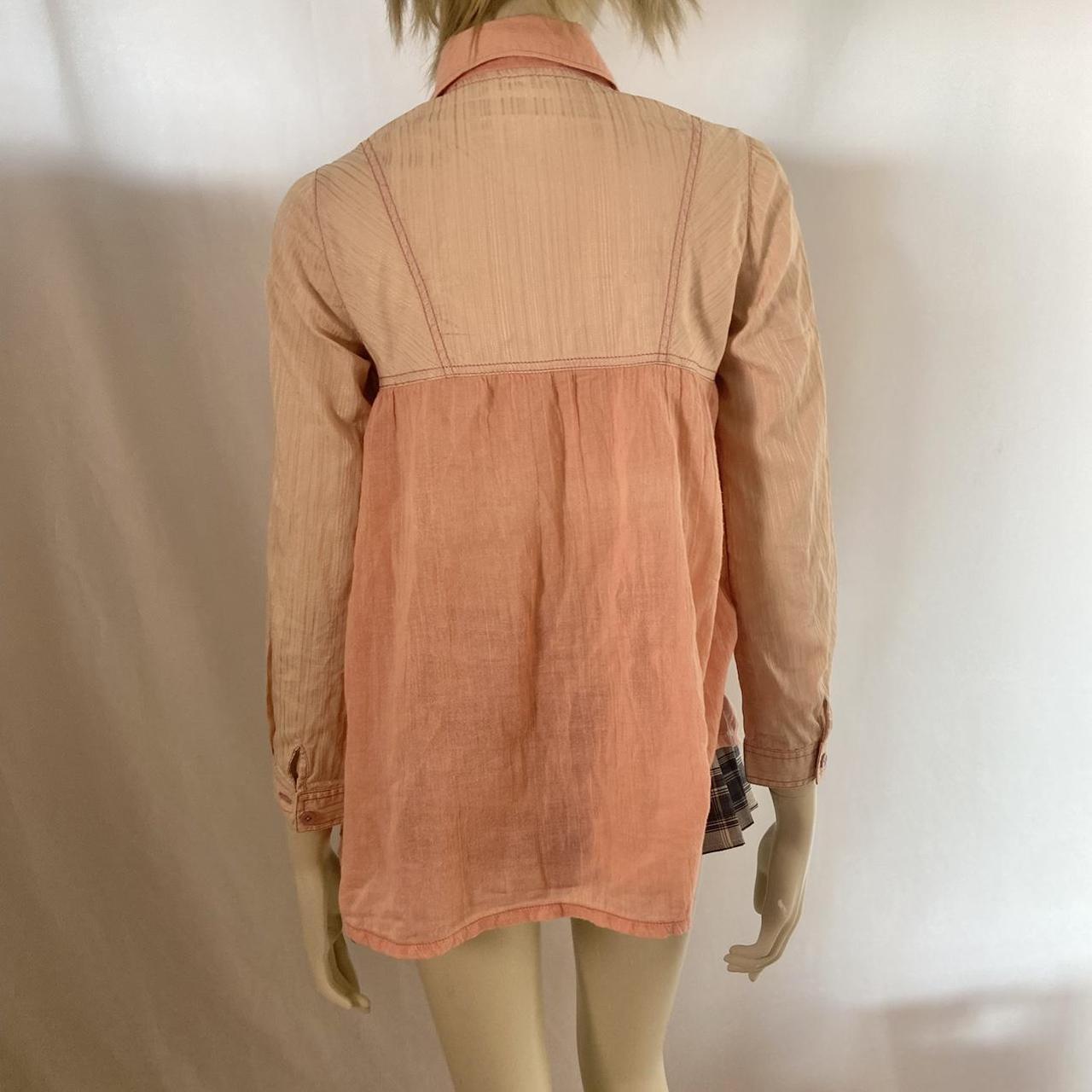 Algonquins peach Pink cotton blouse