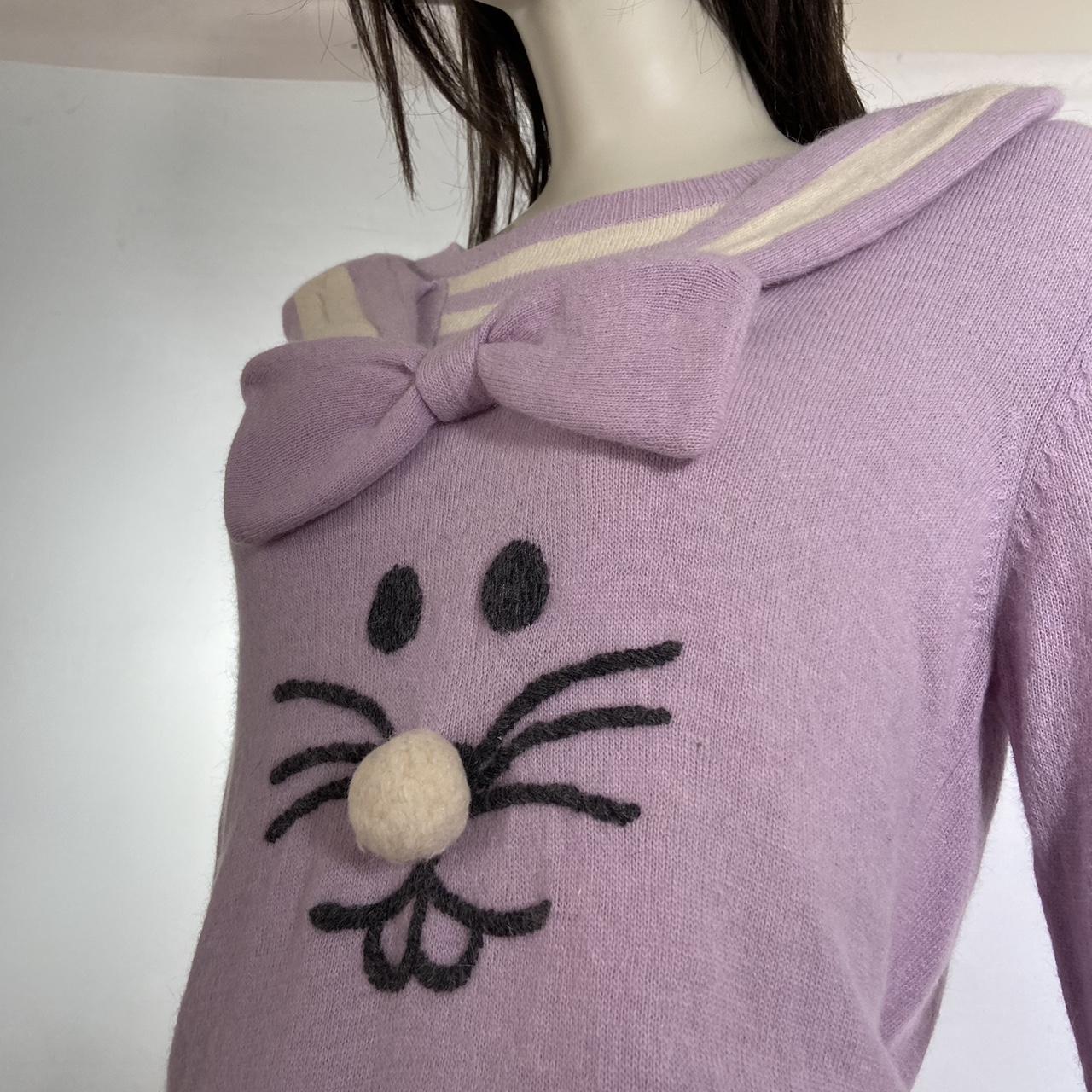 Candy Stripper bunny face sweater