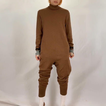 Undercover knit low-crotch full length jumpsuit