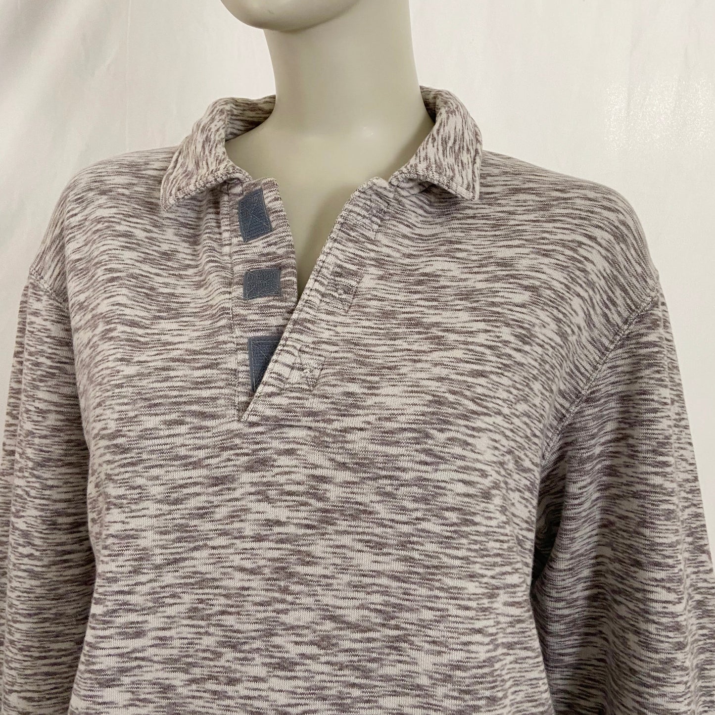 Milkboy velcro closure heather grey sweatshirt