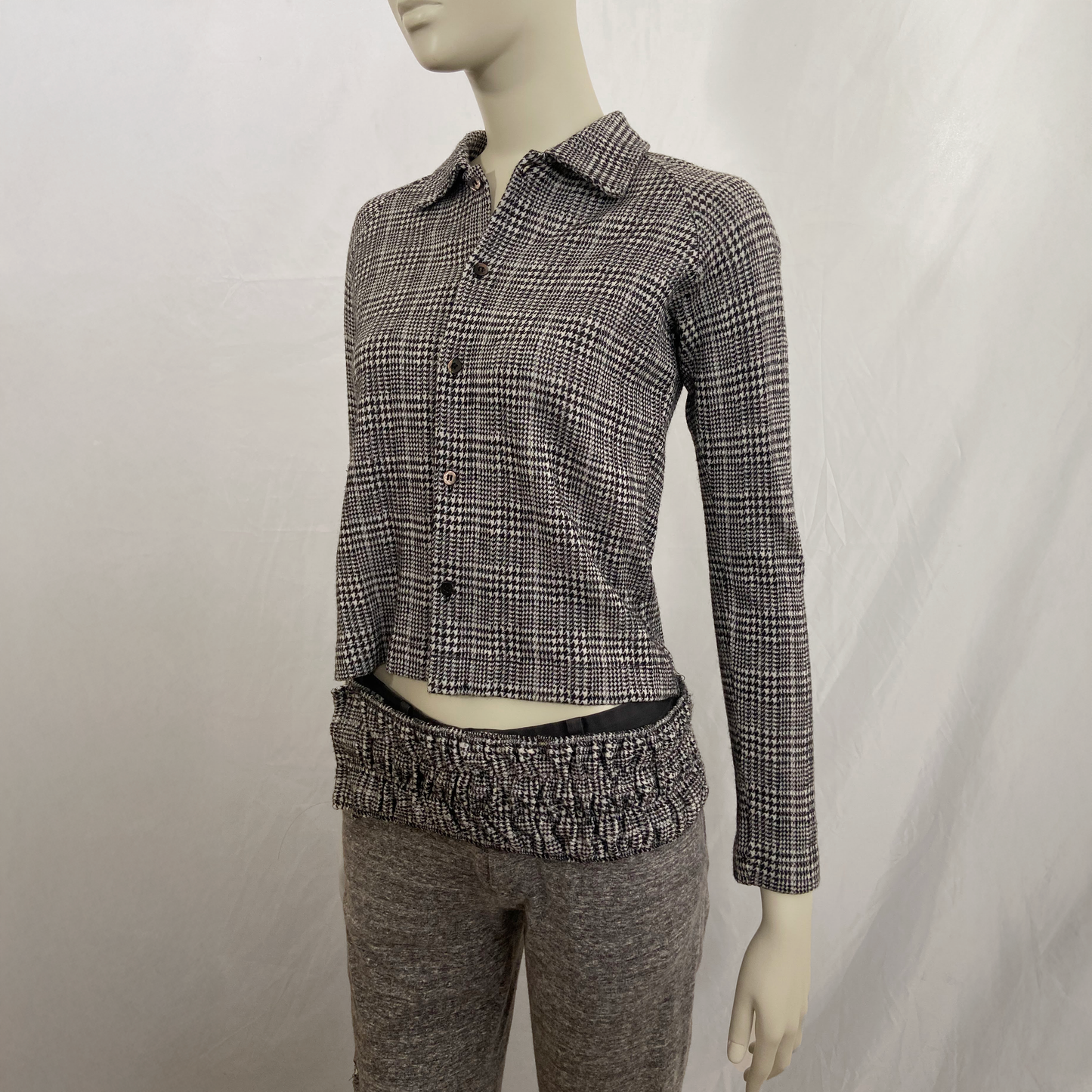 Comme des Garcons AD1999 Tricot houndstooth cummerbund sweater