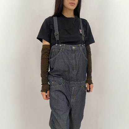 Jane Marple denim overall high waist pants