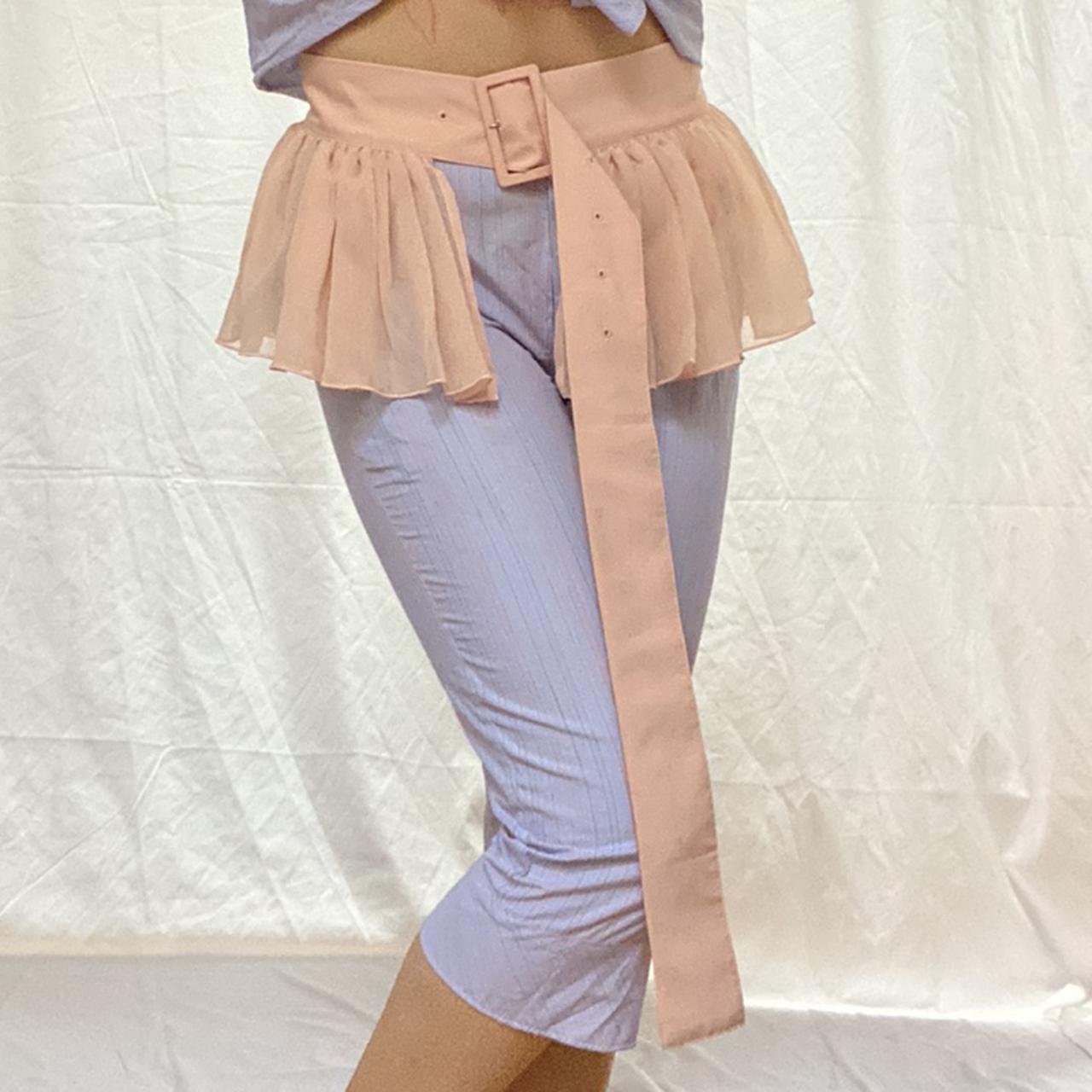 Limi Feu sheer pink overskirt belt