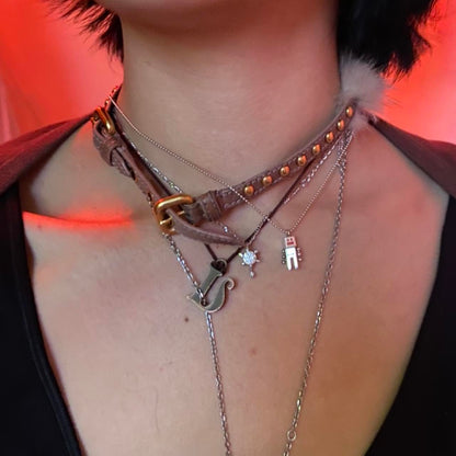 Courreges robot necklace with movable arms