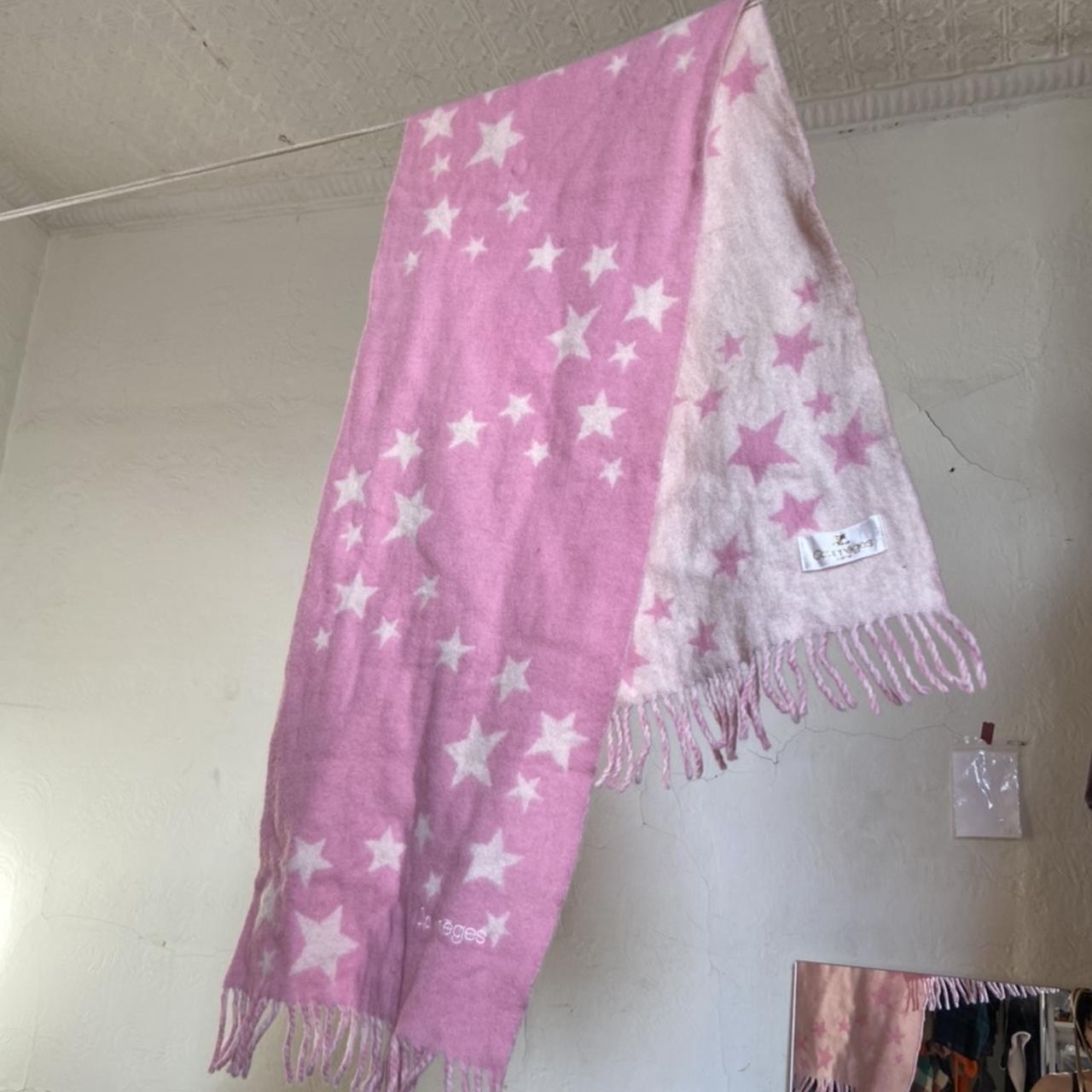 Courreges pink star fleece scarf