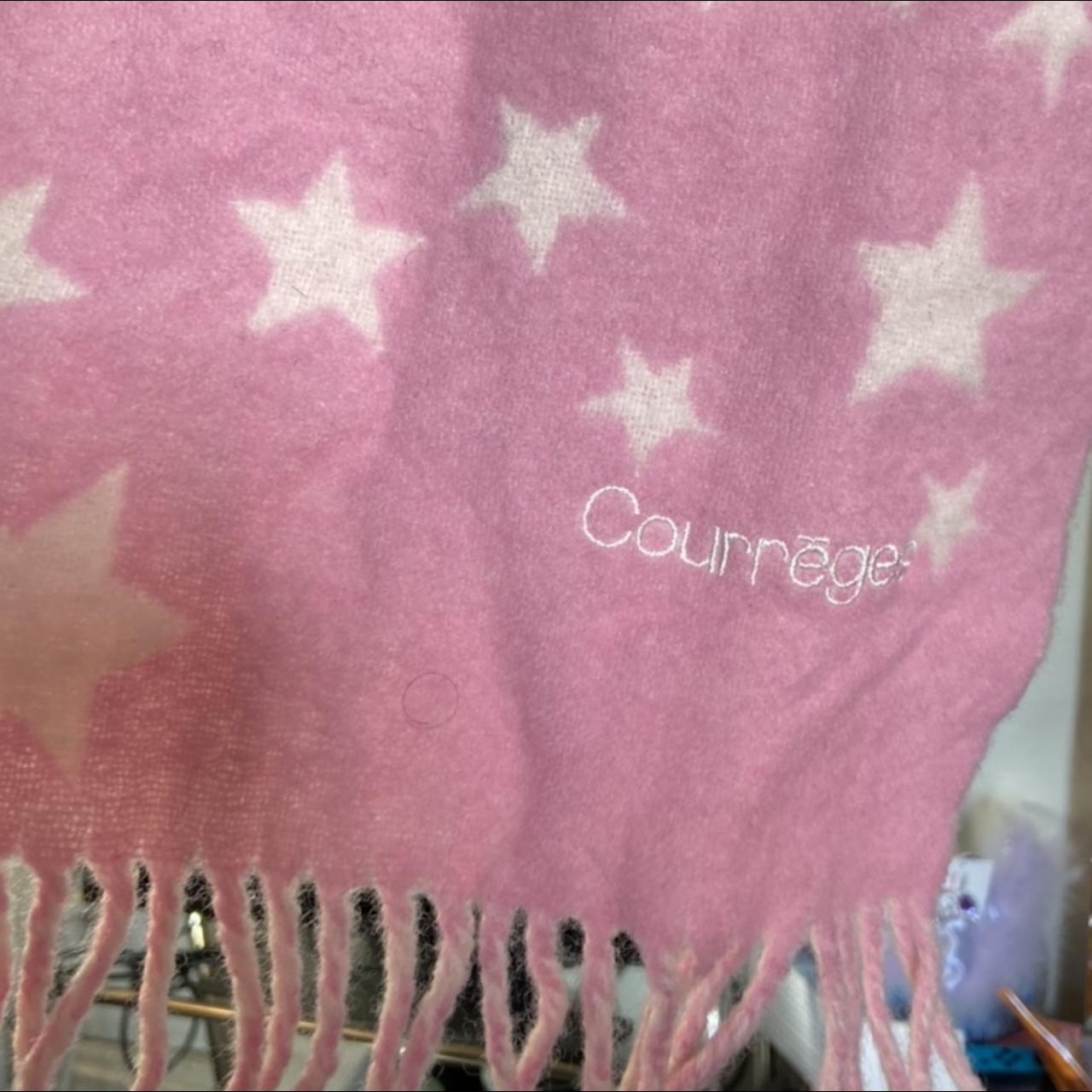 Courreges pink star fleece scarf