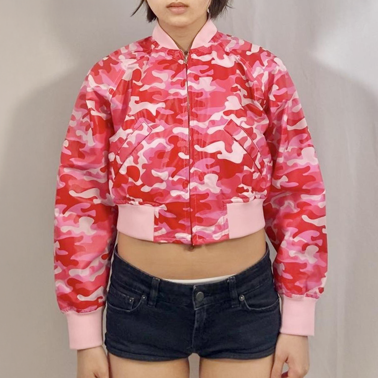 Comme des Garcons “Girl” AD2020 pink camo bomber jacket