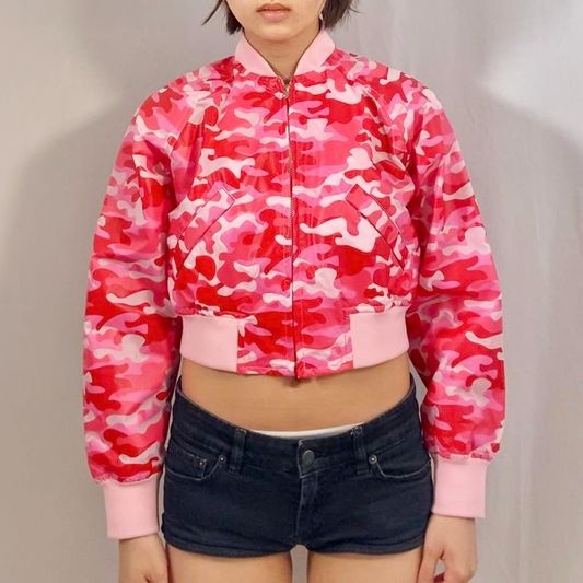 Comme des Garcons “Girl” AD2020 pink camo bomber jacket