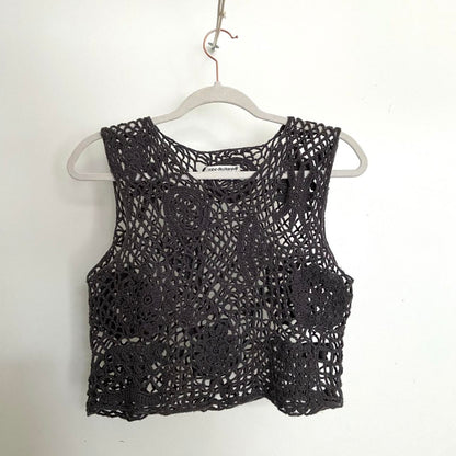 Comme des Garcons Robe de Chambre crochet tank top