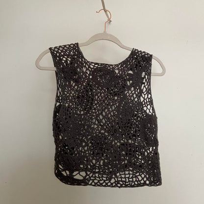 Comme des Garcons Robe de Chambre crochet tank top