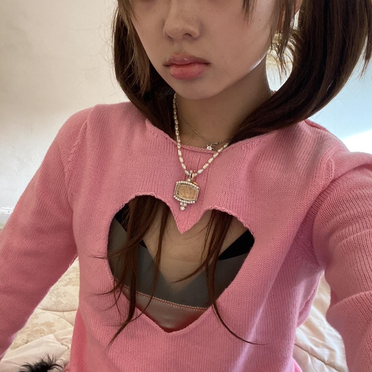 Comme des garcons Girl heart cutout sweater