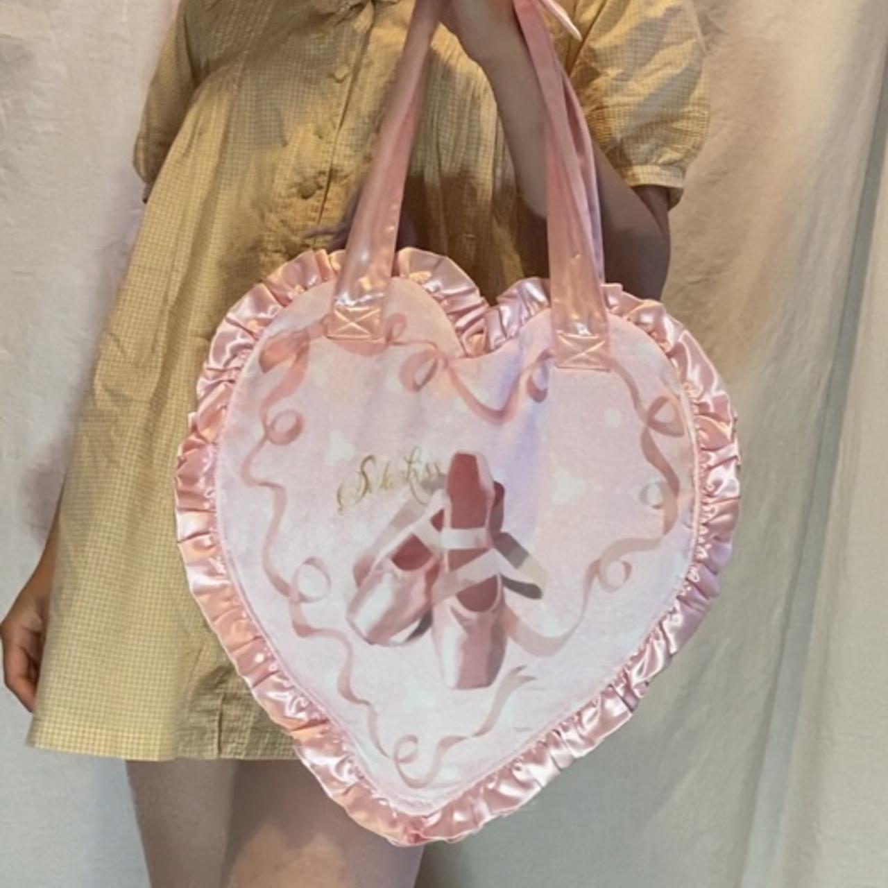 Swankiss heart shaped ballet print tote bag