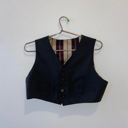 Jean-Paul Gaultier cropped black vest