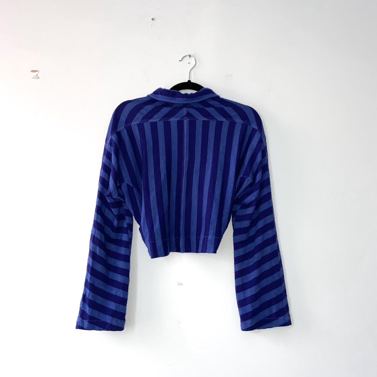 Comme des Garcons AD2005 cropped striped wool cardigan