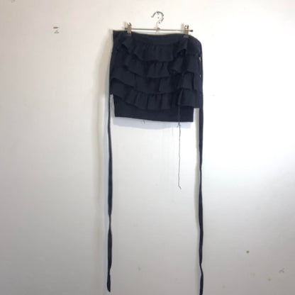 Comme des Garcons Tricot AD2002 tie frill wrap skirt