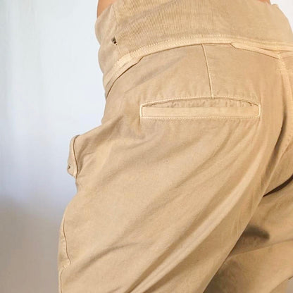 Kapital knee-length khaki jogger shorts