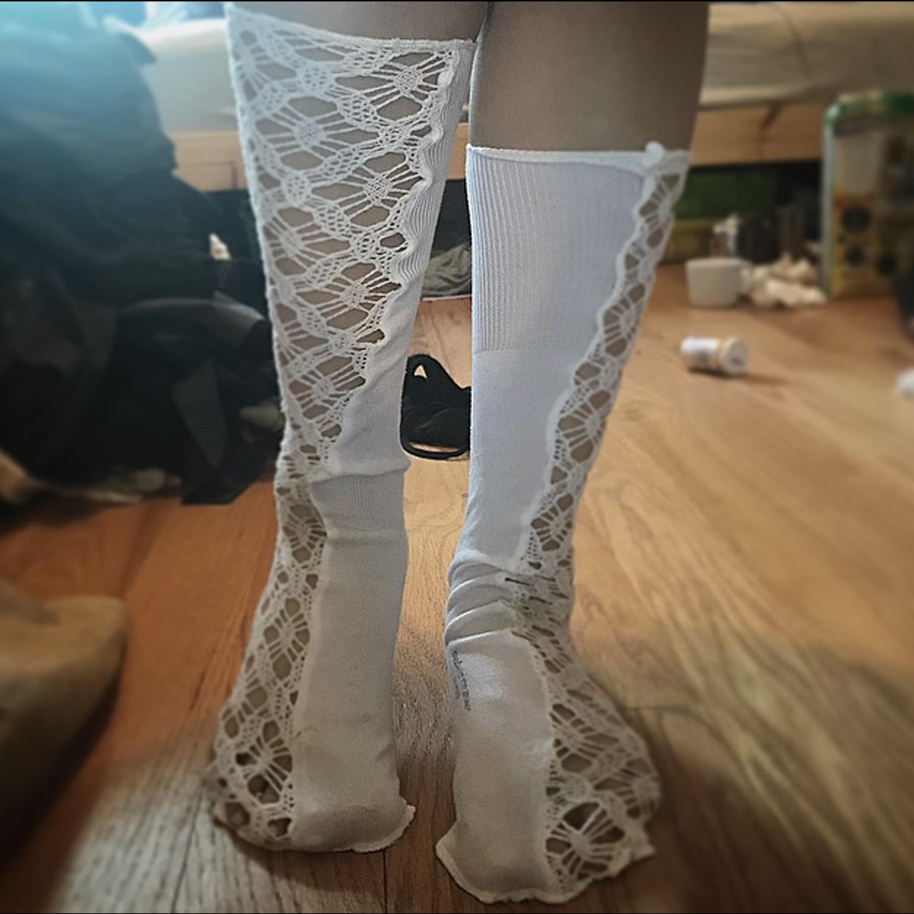 Comme des Garcons tricot split lace socks