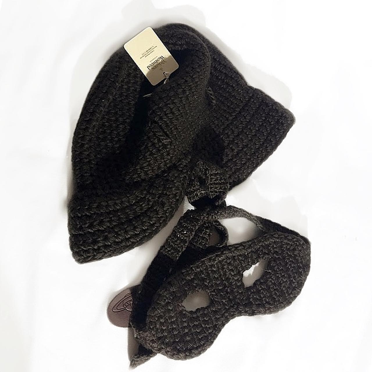 Vivienne Westwood knit flight hat with removable eye mask