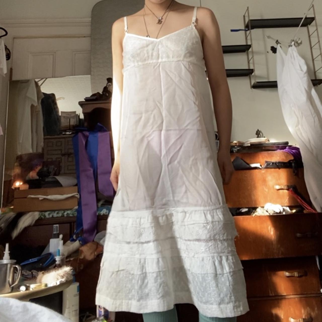 Comme des Garcons AD2005 Tricot lace trim cami dress