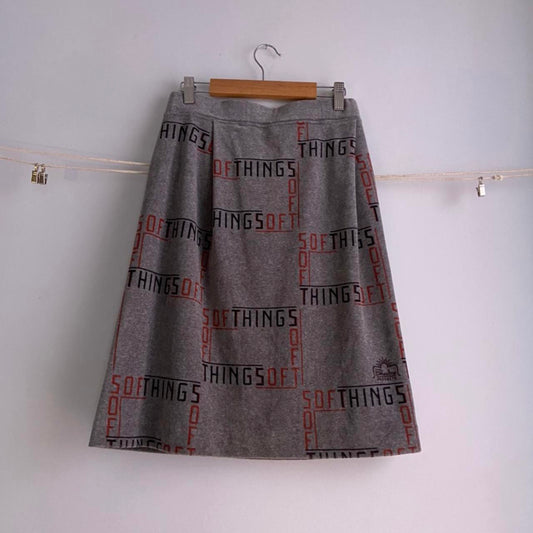 Theatre Products “Soft Things” velour grey skirt