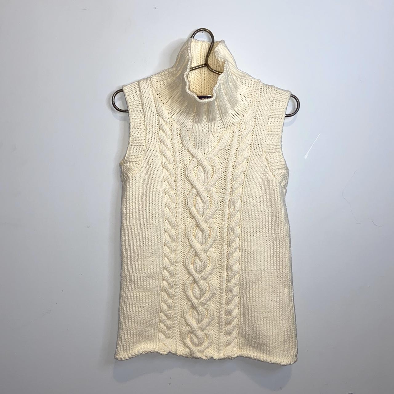 Beauty:Beast cable knit sleeveless turtleneck top