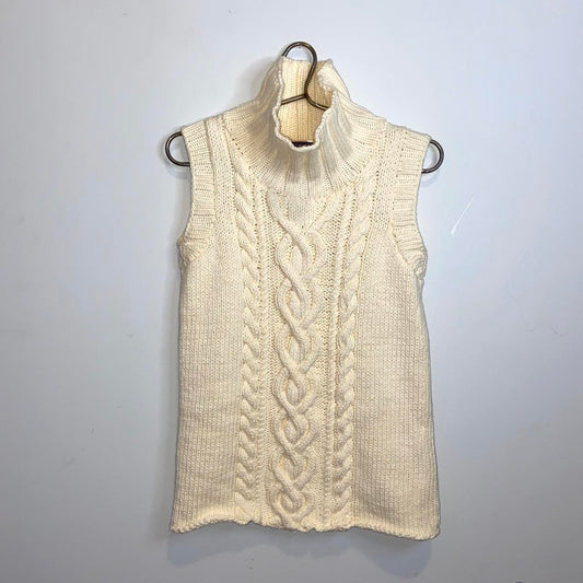 Beauty:Beast cable knit sleeveless turtleneck top