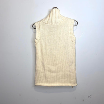 Beauty:Beast cable knit sleeveless turtleneck top