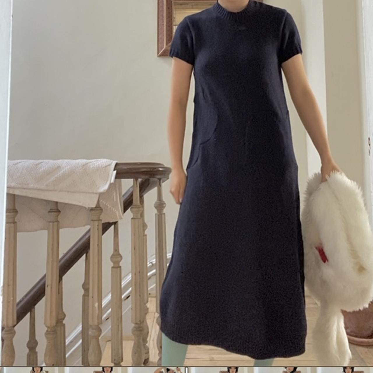 Comme des Garcons AD1996 Tricot blue sweater dress