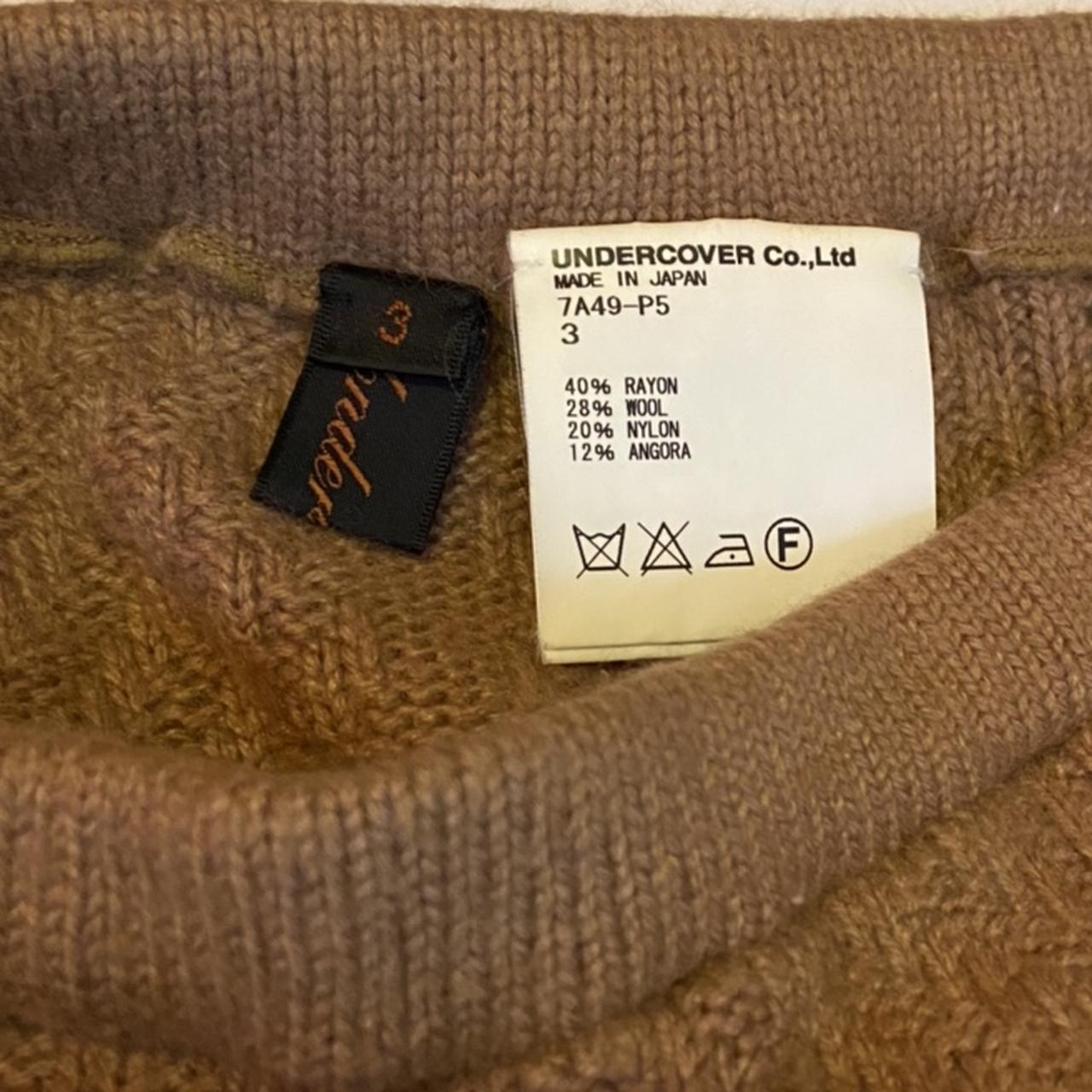 undercover brown pointelle knit shorts