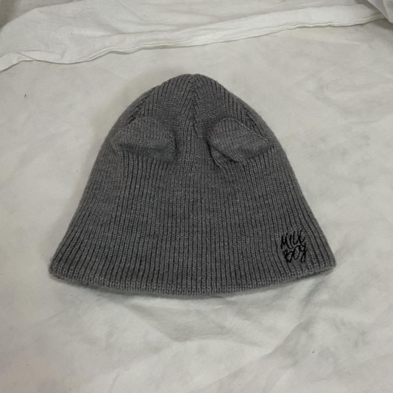 Milkboy grey cat ear knit hat