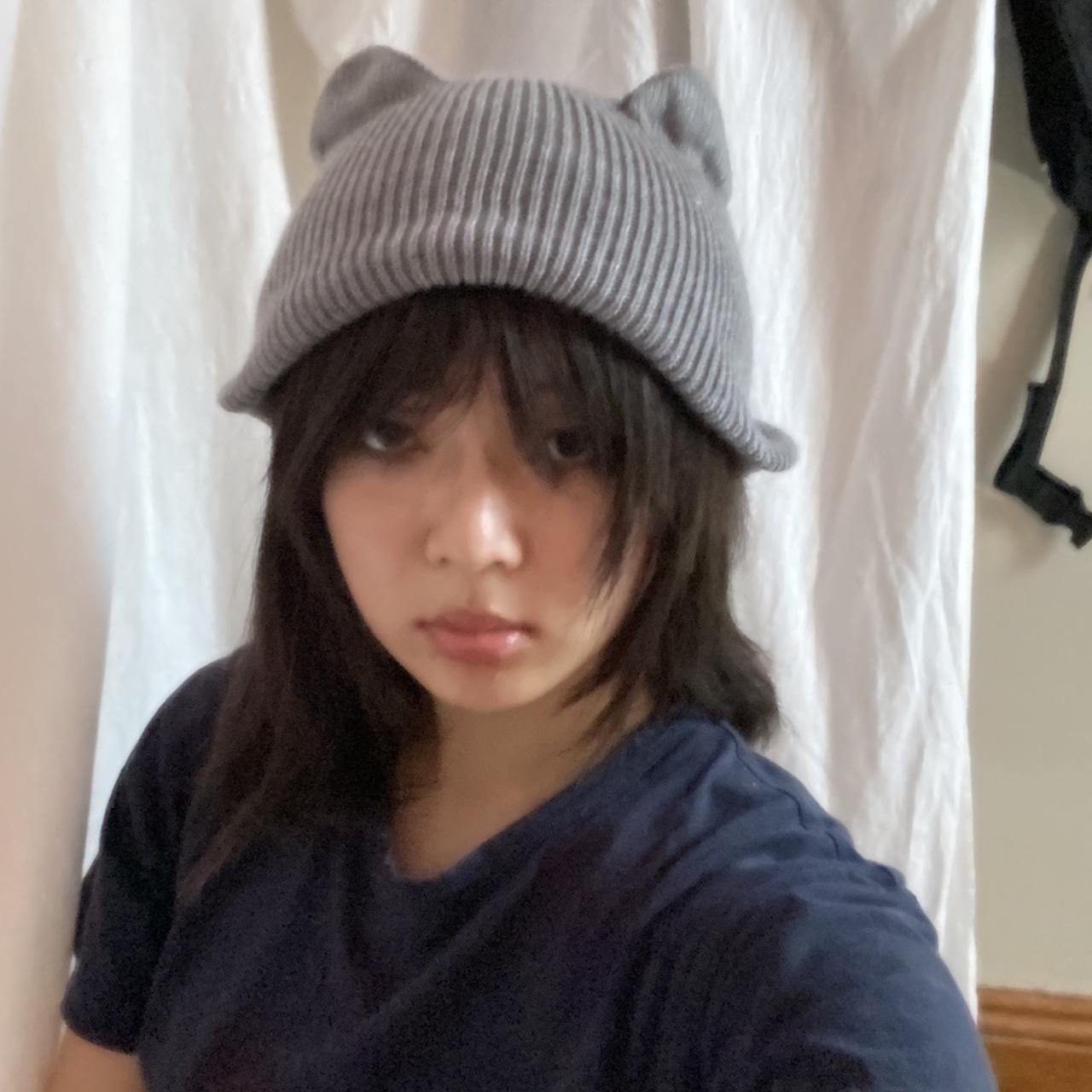 Milkboy grey cat ear knit hat