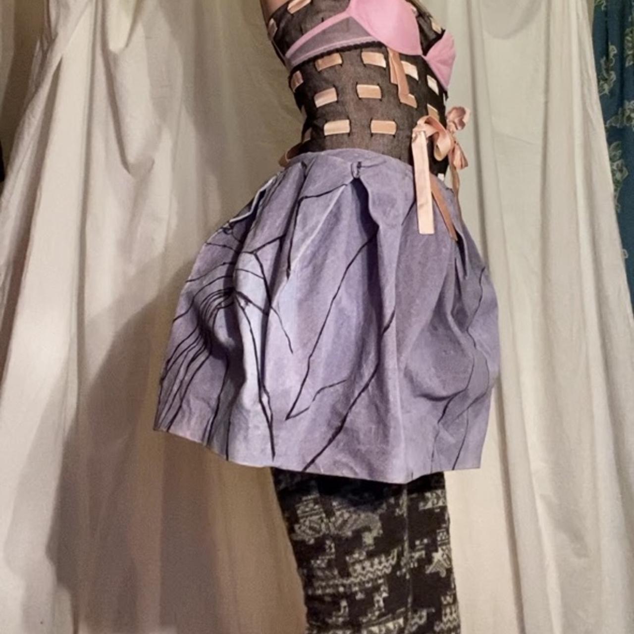 Undercover AW2011 “Mirror” shattered glass print velvet bubble skirt