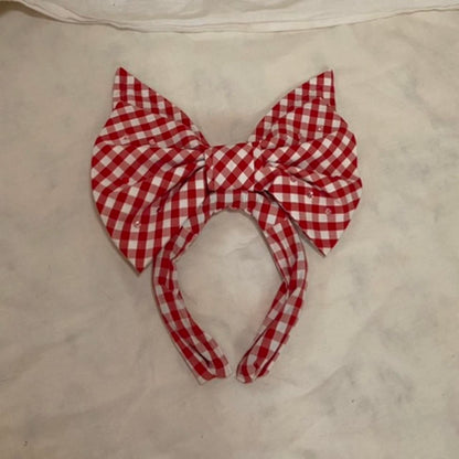 Comme des Garcons “Girl” rhinestone bunny ear bow headband