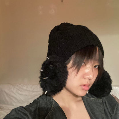 Milkboy spikey earmuff beanie