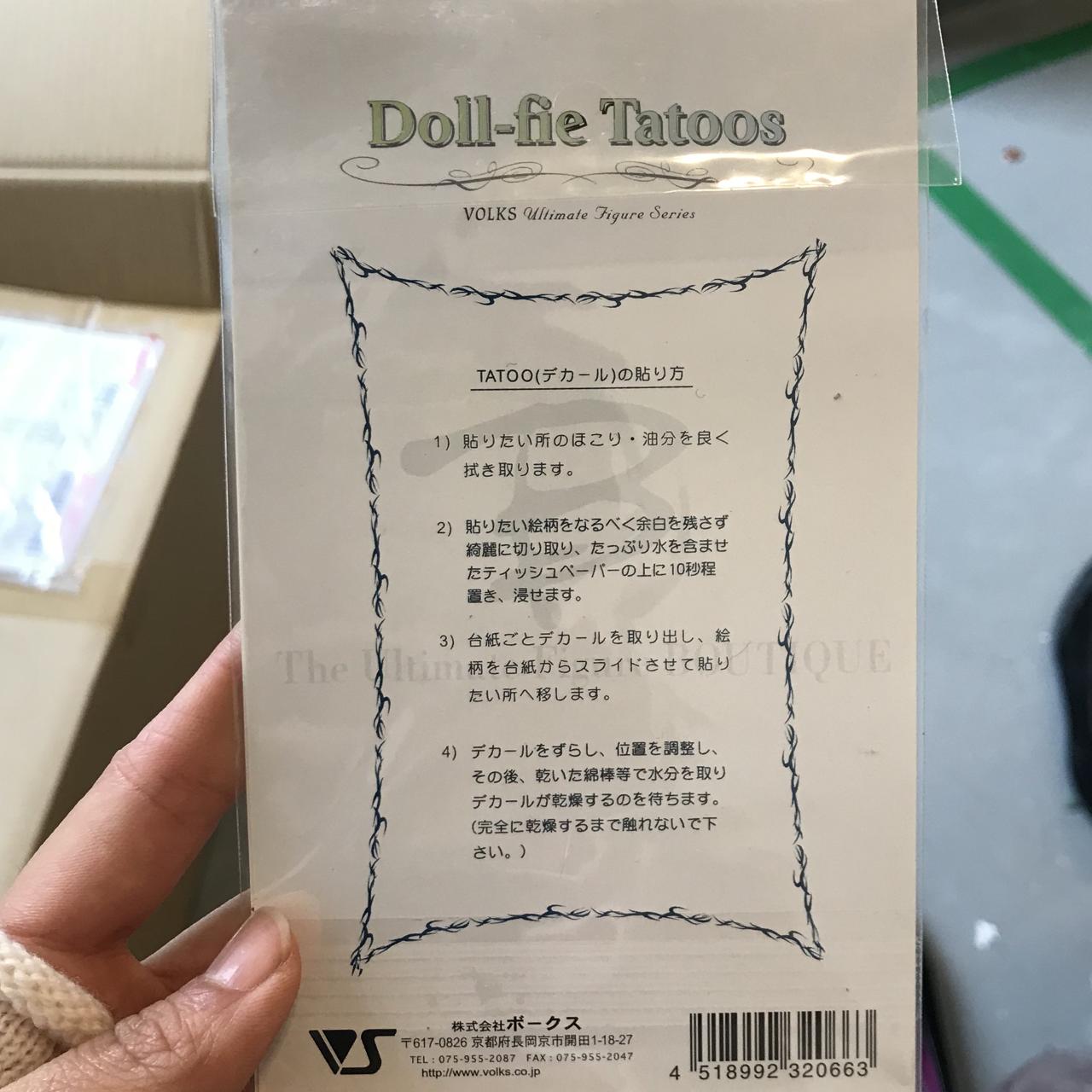 VOLKS Dollfie tattoos for a ball-joint doll