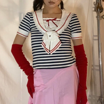 Alice and the Pirates sailor ribbon top