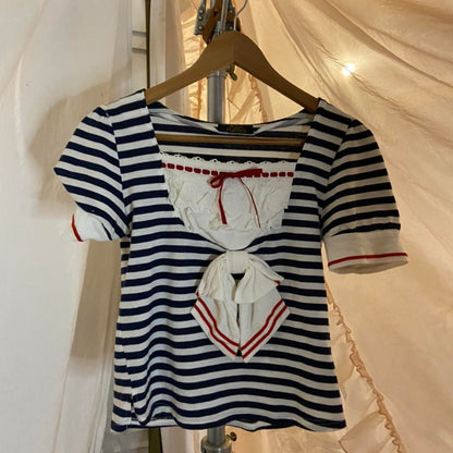 Alice and the Pirates sailor ribbon top