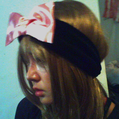 Dior silk bow stretchy soft headband