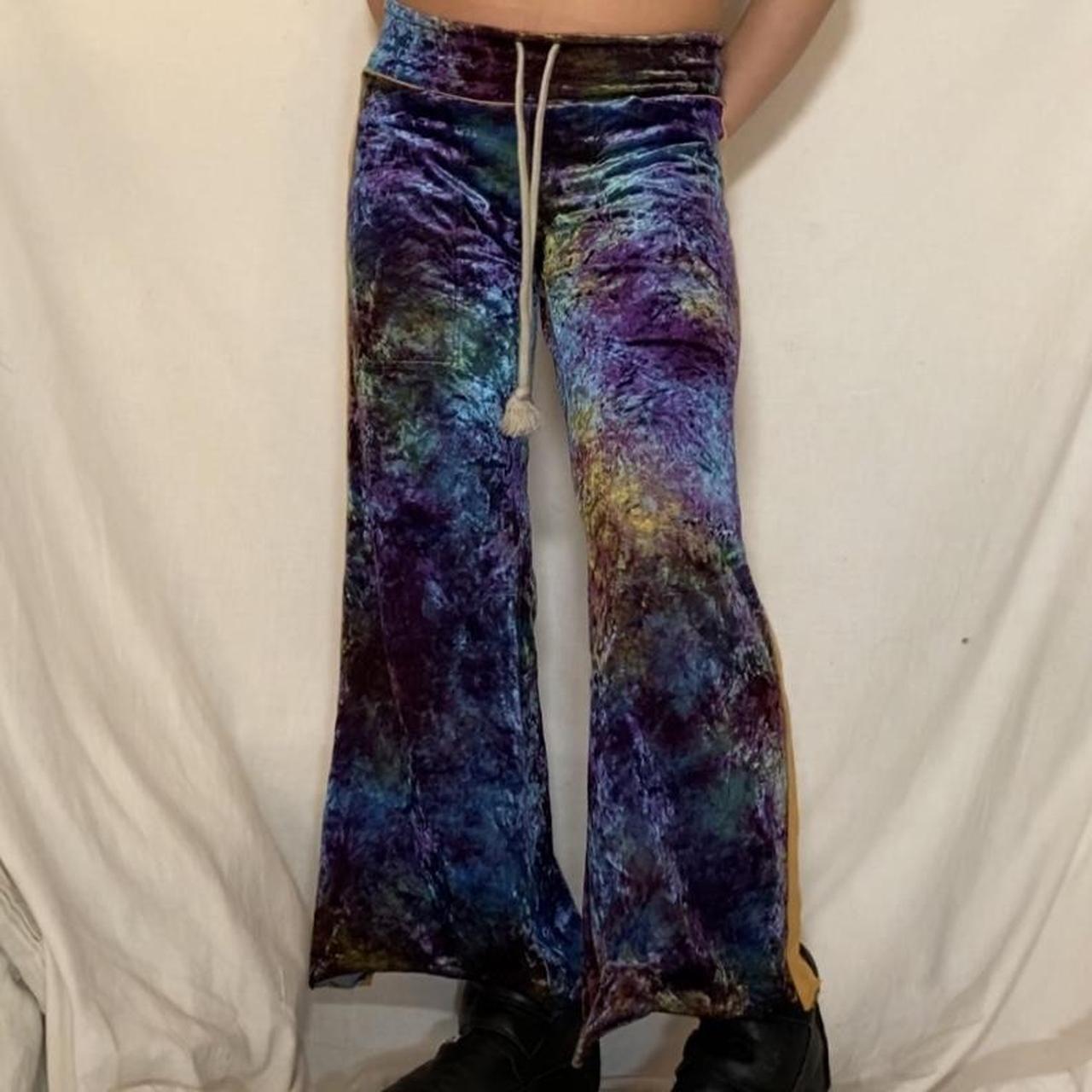 Le Grand Bleu LGB crushed velvet flare sweatpants