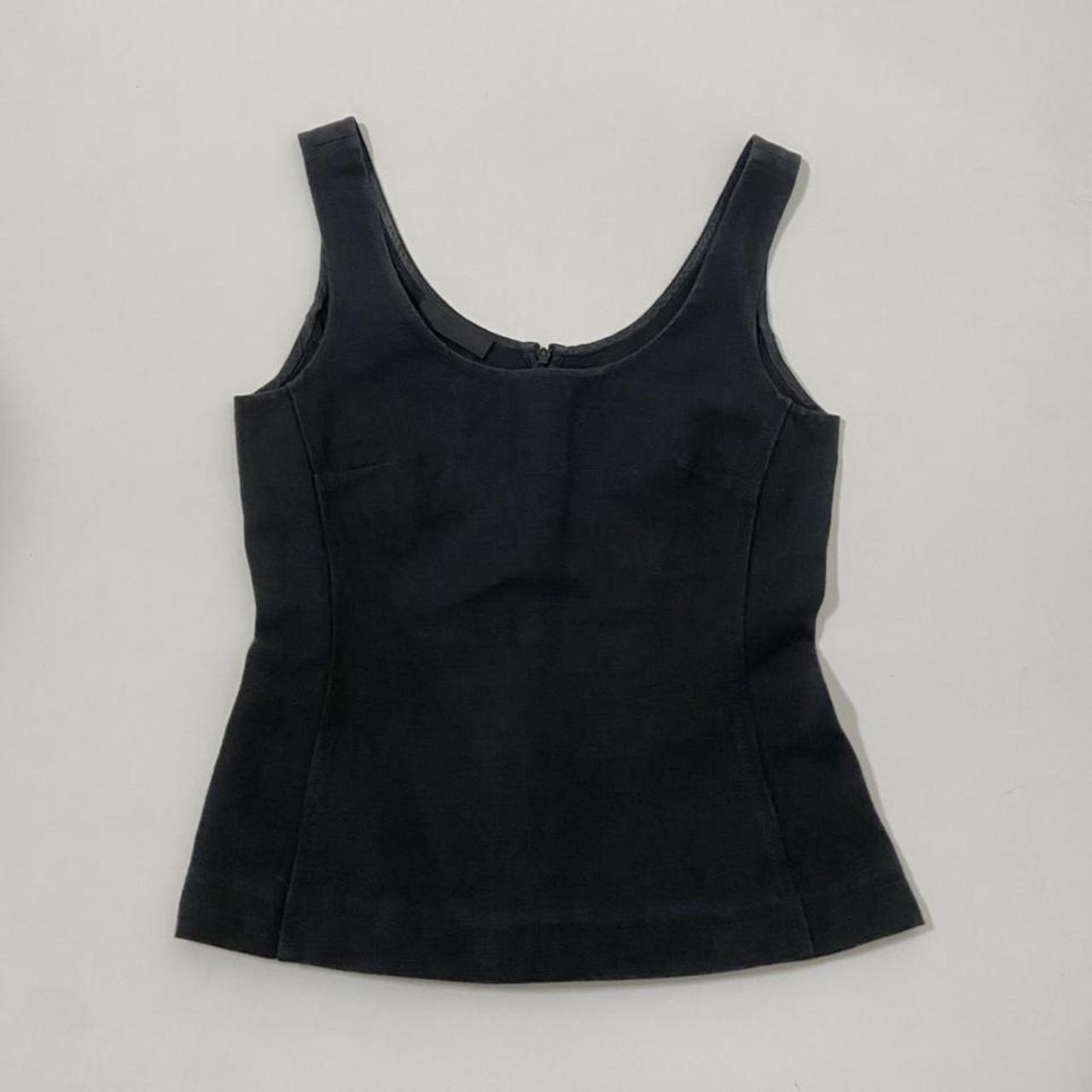 Prada linen structured panel tank top