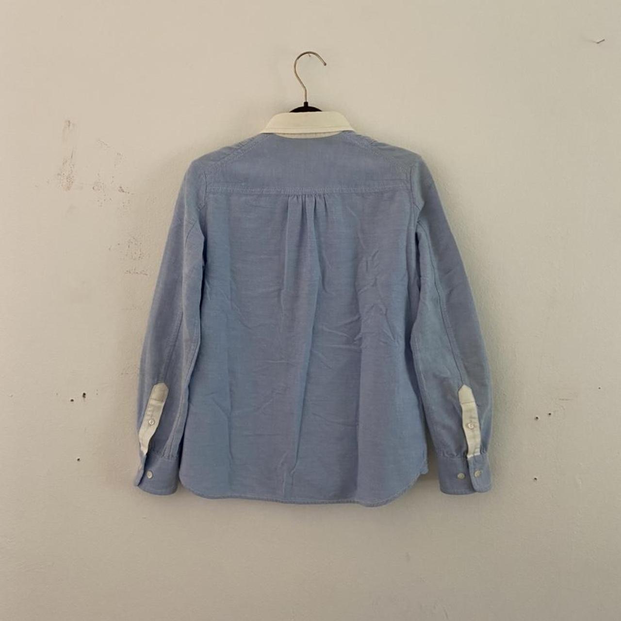 Number (N)ine cotton button-up cleric shirt with pleated front panel detail