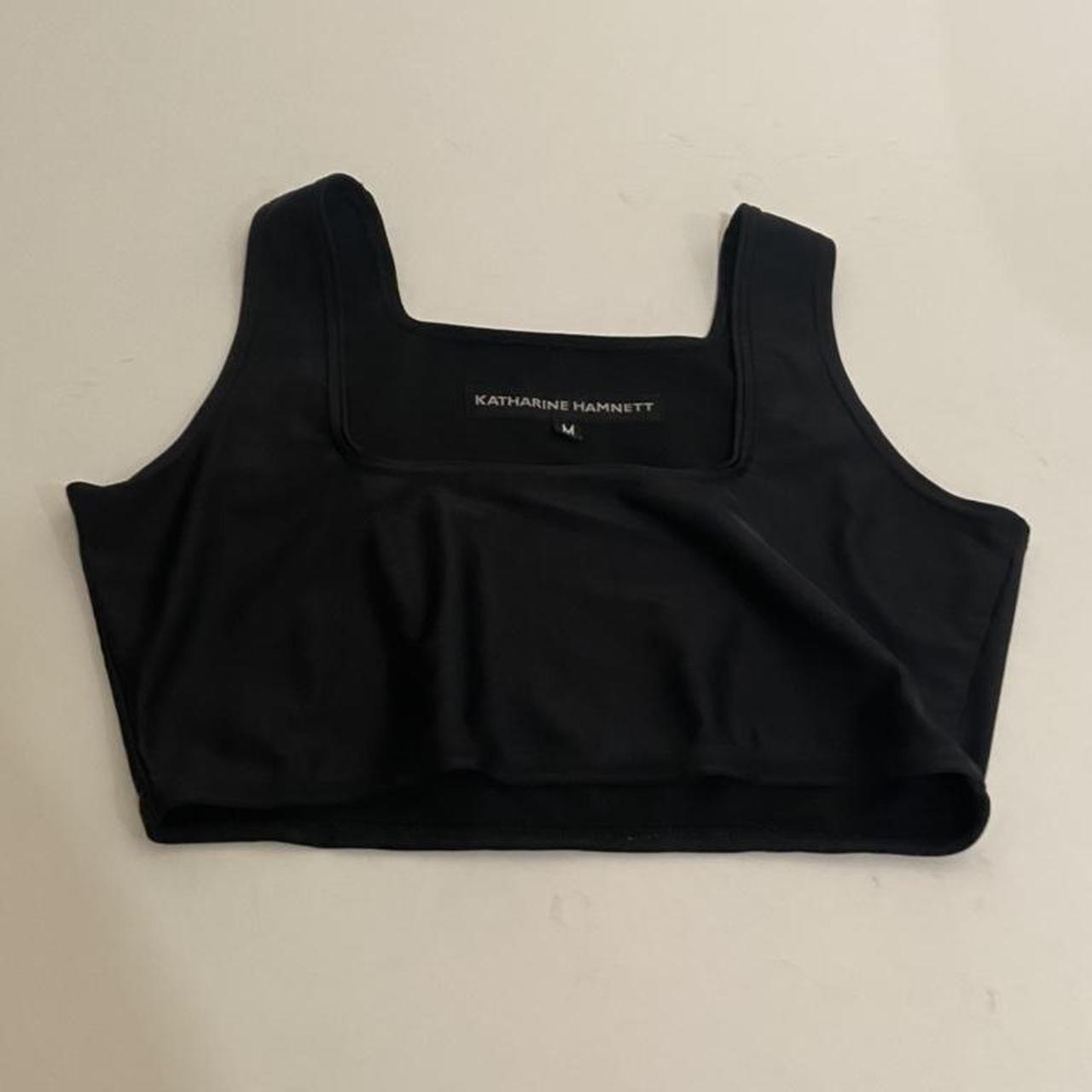 Katherine Hamnett nylon black bra top