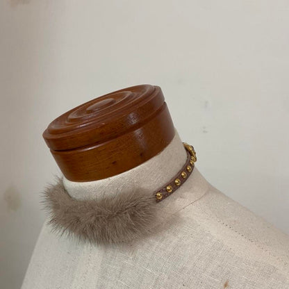 Miu Miu mink fur choker necklace