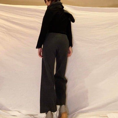 Yohji Yamamoto scarf attachment pants with drawstring waist