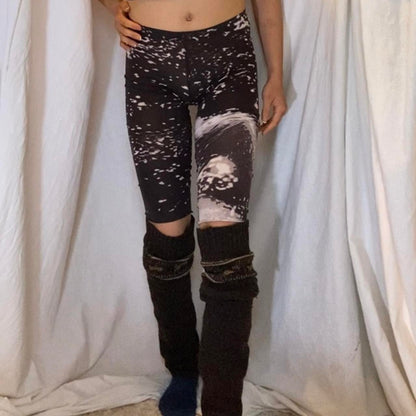 If Six Was Nine capri splatter print leggings