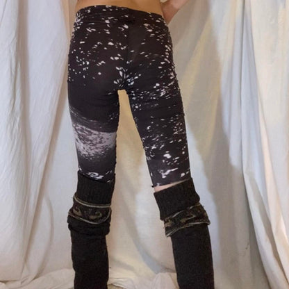 If Six Was Nine capri splatter print leggings