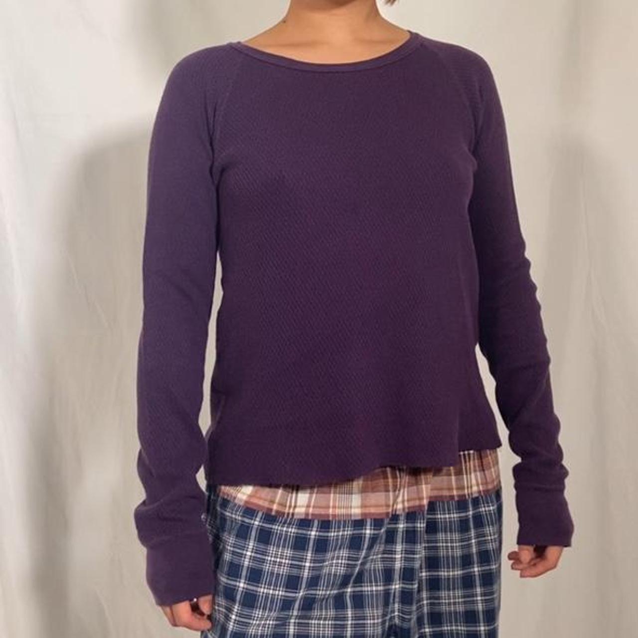 Number (N)ine Takahiro Miyashita dark purple cotton thermal long sleeve