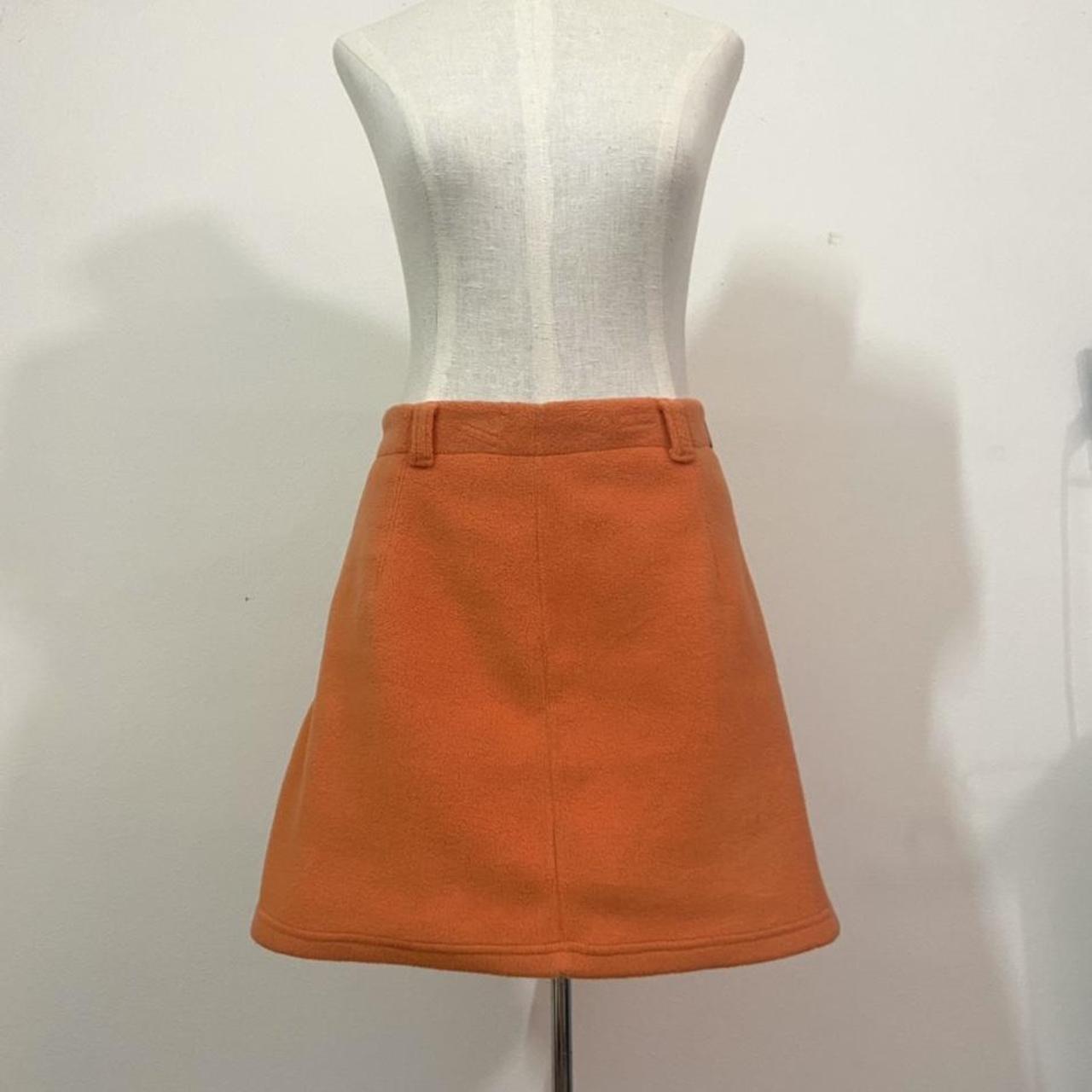 Marithé Francois girbaud plush orange fleece skirt